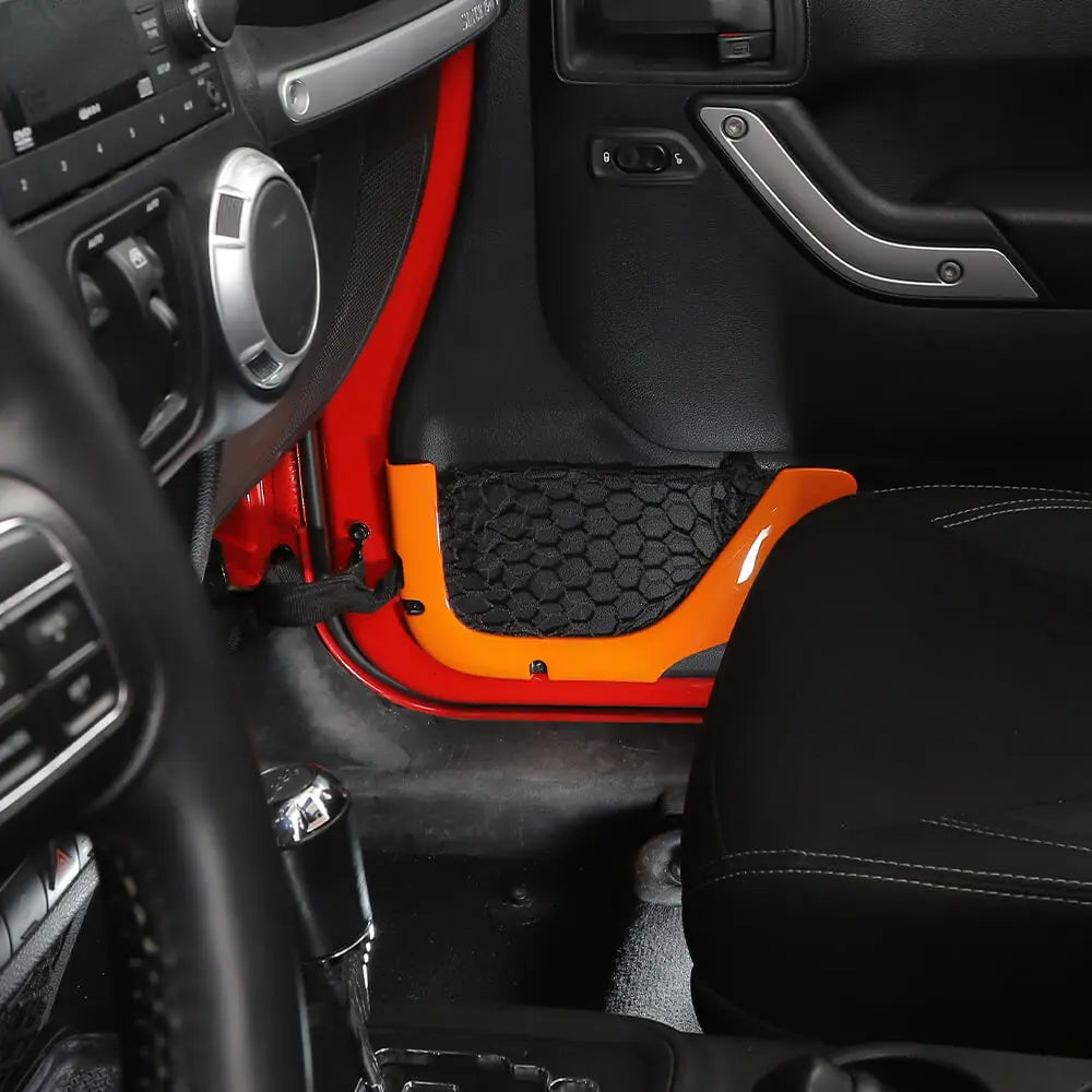 For 2011-2018 Jeep Wrangler JK 2Door Car Inner Door Net Bag Frame Trim