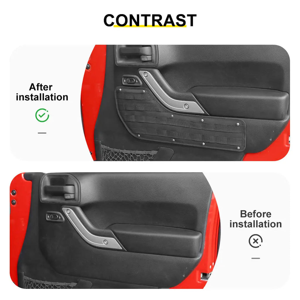 For 2011-2018 Jeep Wrangler JK 4-Door Version Front Rear Car Door Multifunction Tactical Hanging Board
