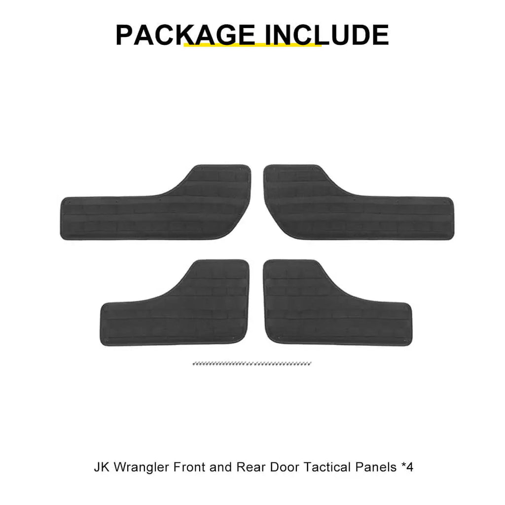 For 2011-2018 Jeep Wrangler JK 4-Door Version Front Rear Car Door Multifunction Tactical Hanging Board