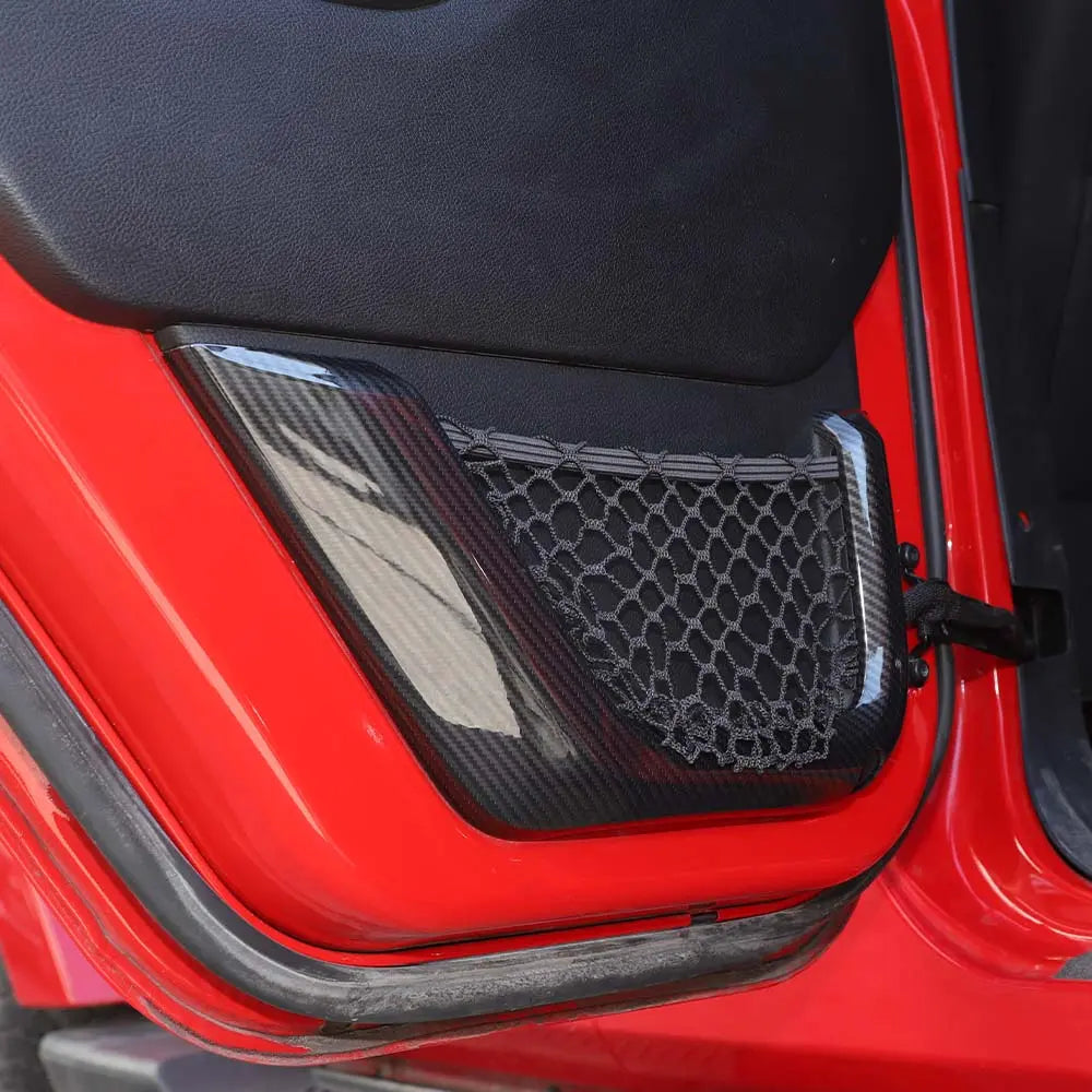 For 2011-2018 Jeep Wrangler JK 4DR Car Inner Door Net Bag Frame Trim