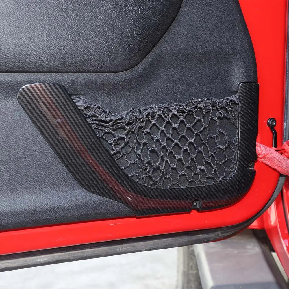 For 2011-2018 Jeep Wrangler JK 4DR Car Inner Door Net Bag Frame Trim