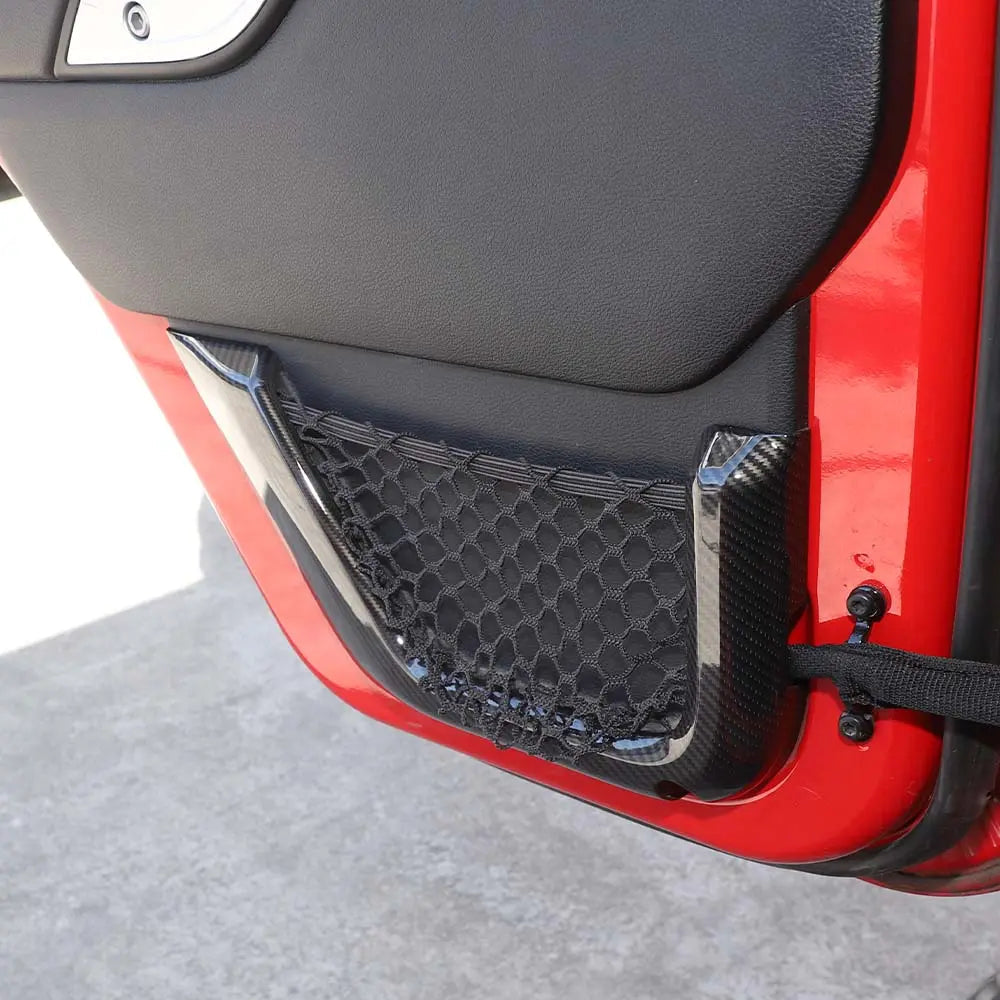 For 2011-2018 Jeep Wrangler JK 4DR Car Inner Door Net Bag Frame Trim