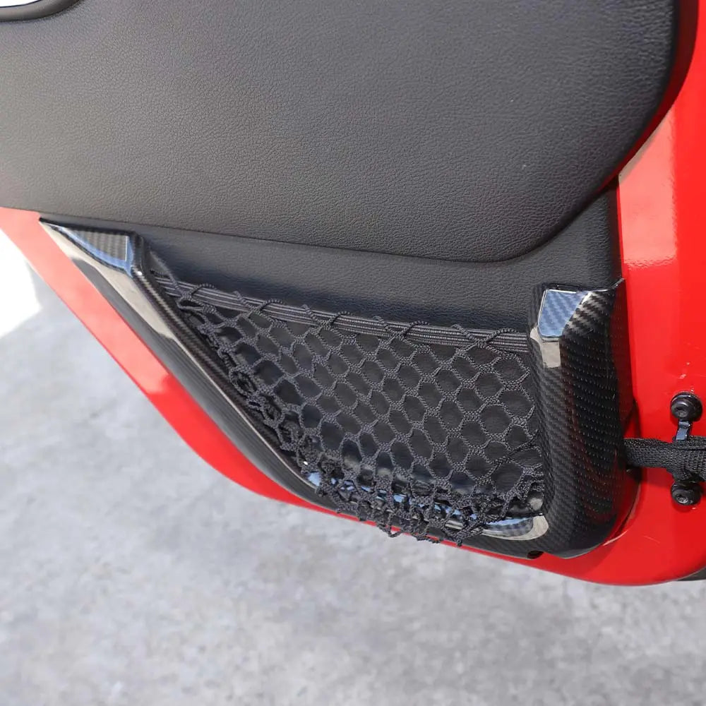 For 2011-2018 Jeep Wrangler JK 4DR Car Inner Door Net Bag Frame Trim