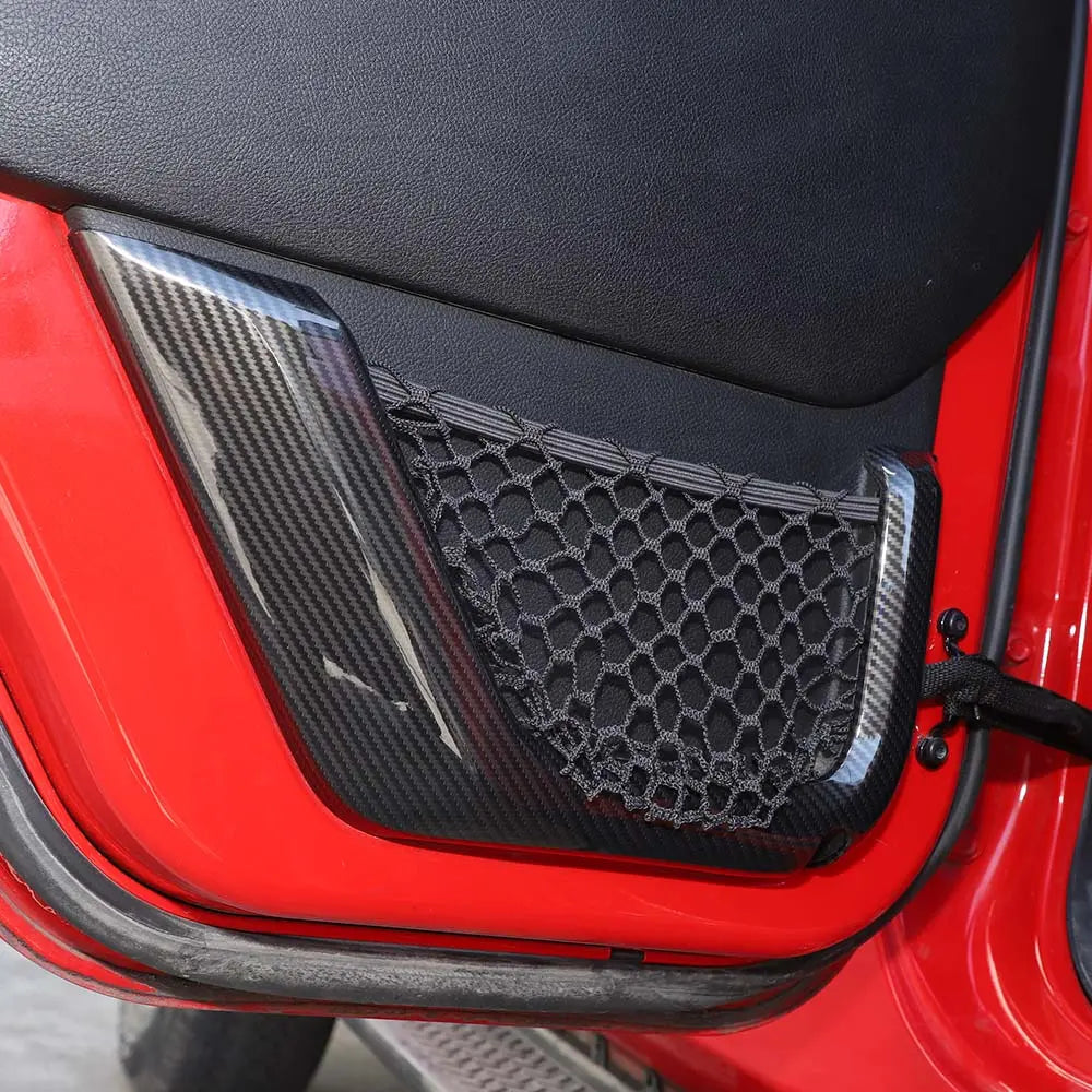 For 2011-2018 Jeep Wrangler JK 4DR Car Inner Door Net Bag Frame Trim