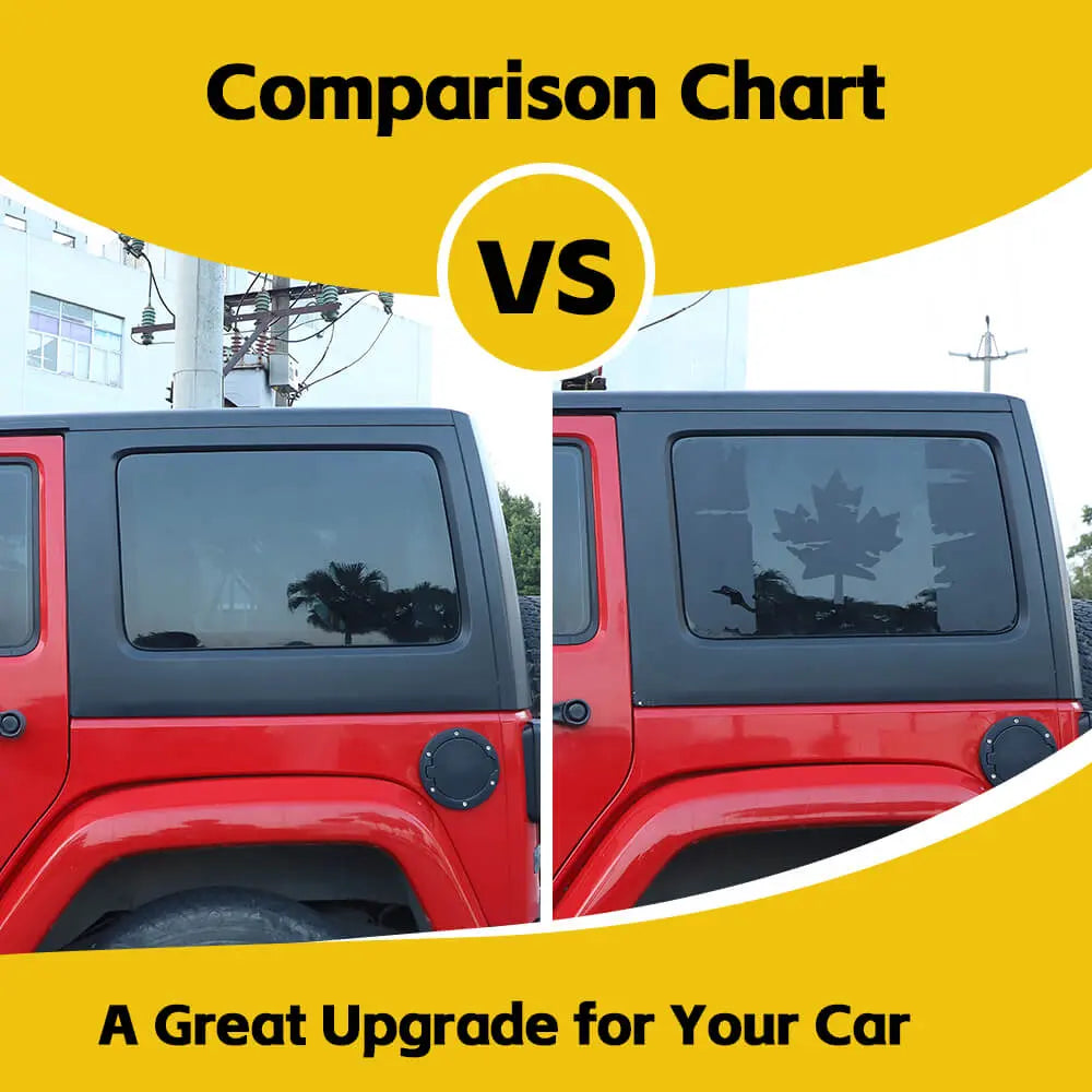 For 2011-2018 Jeep Wrangler JK 4Door Window Decal Rear Window Sticker Canada Flag
