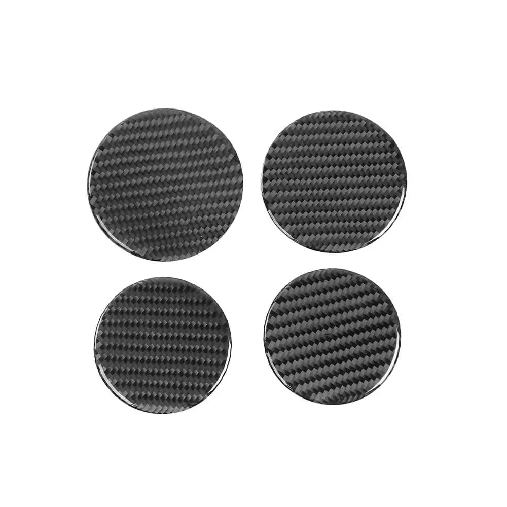 For 2011-2018 Jeep Wrangler JK 4X Cup Holder Mats Coaster Pad Trim Carbon Fiber
