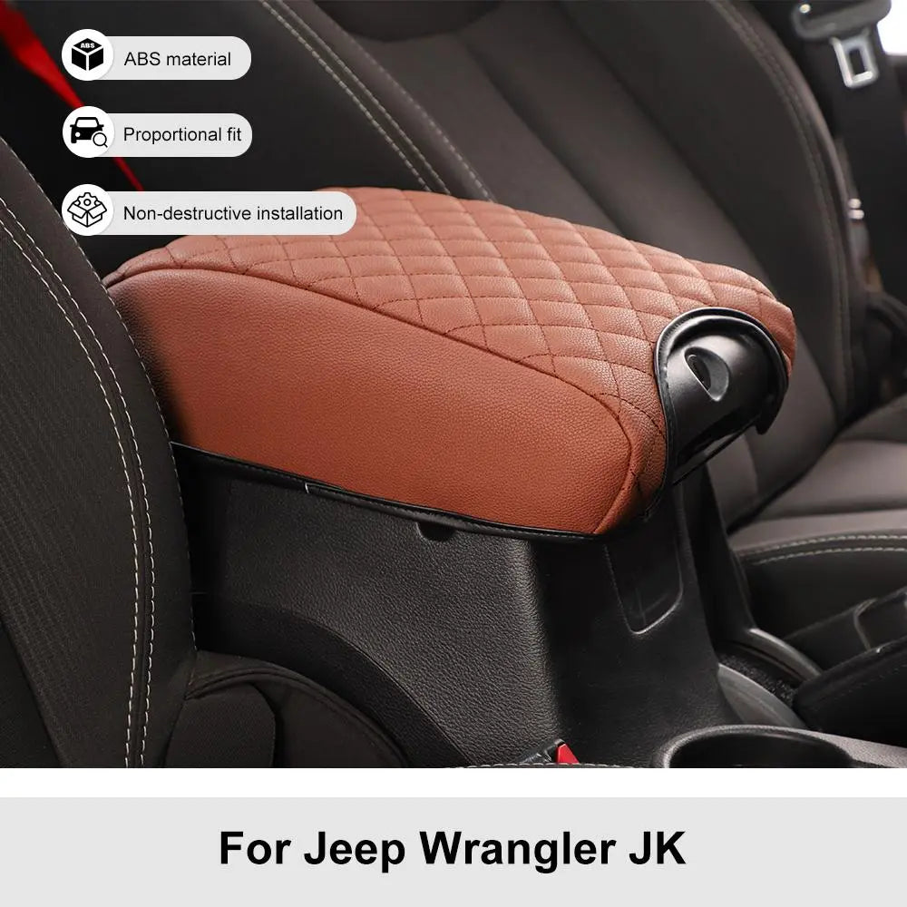 For 2011-2018 Jeep Wrangler JK Center Armrest Box Leather Case