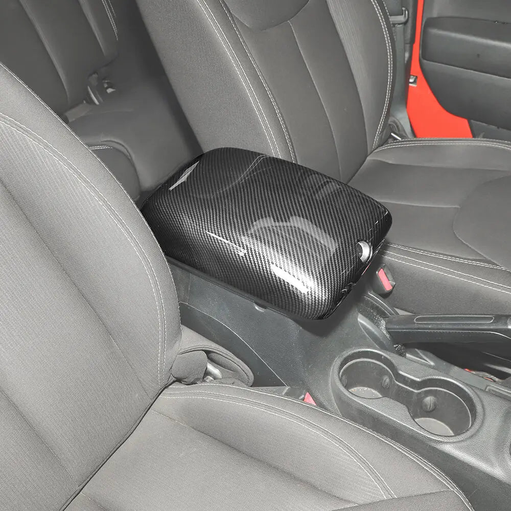 For 2011-2018 Jeep Wrangler JK Center Console Armrest Box Pad Cover Trim Decor