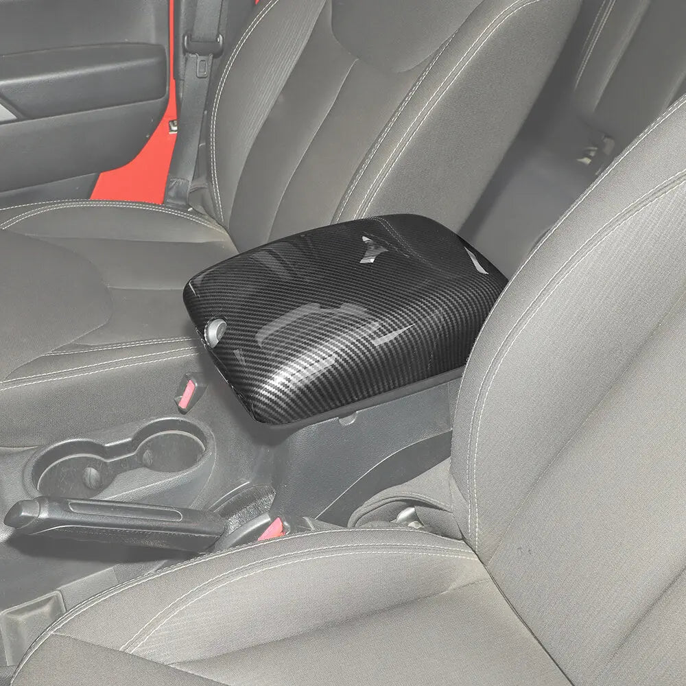 For 2011-2018 Jeep Wrangler JK Center Console Armrest Box Pad Cover Trim Decor