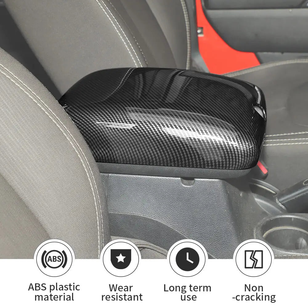 For 2011-2018 Jeep Wrangler JK Center Console Armrest Box Pad Cover Trim Decor