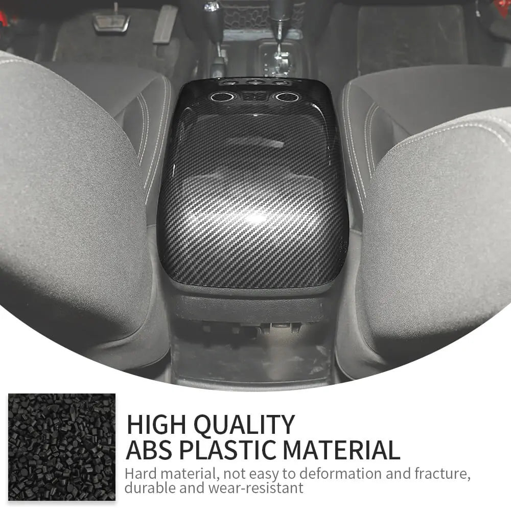 For 2011-2018 Jeep Wrangler JK Center Console Armrest Box Pad Cover Trim Decor