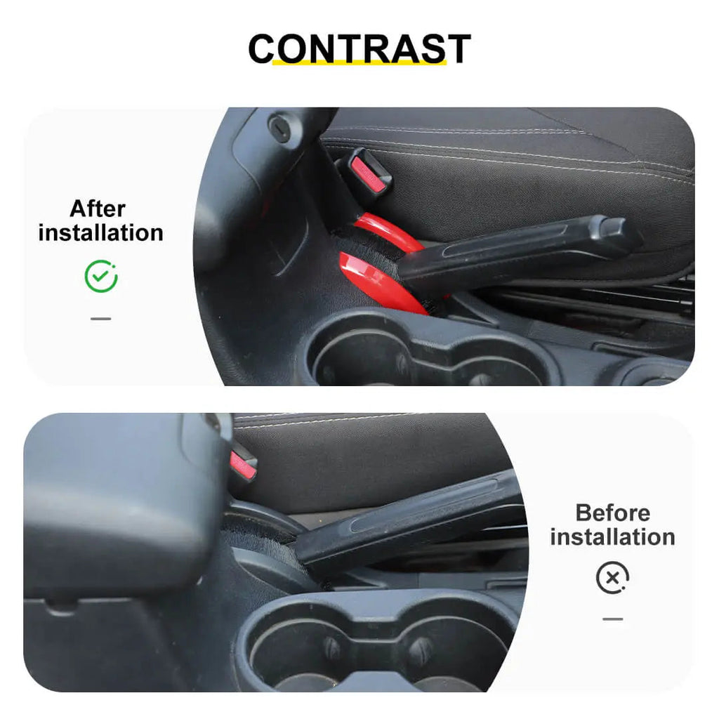 For 2011-2018 Jeep Wrangler JK Center Console Hand Brake Cover Trim（2 pcs）