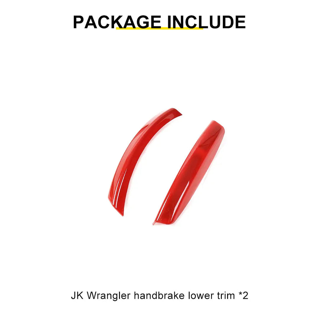 For 2011-2018 Jeep Wrangler JK Center Console Hand Brake Cover Trim（2 pcs）