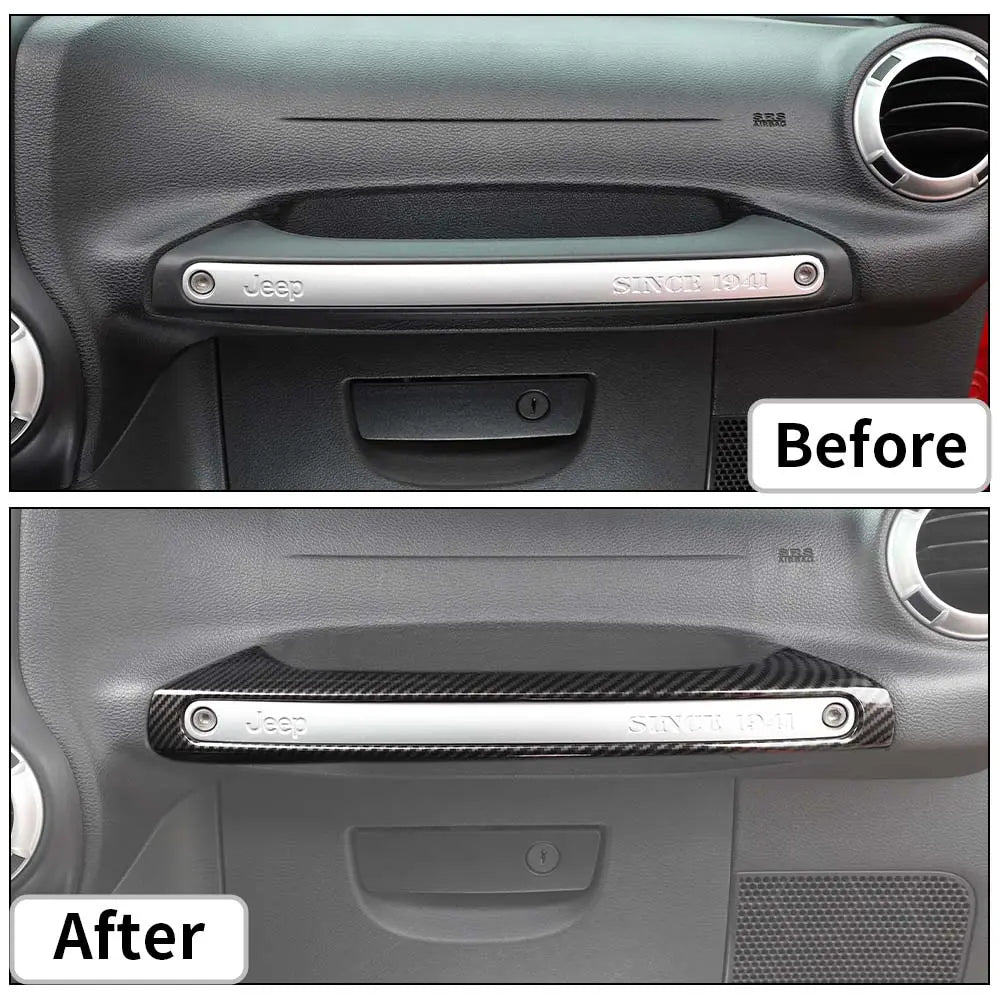 For 2011-2018 Jeep Wrangler JK Copilot Handle Decor Cover Trim Strips