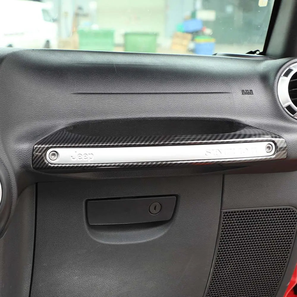 For 2011-2018 Jeep Wrangler JK Copilot Handle Decor Cover Trim Strips