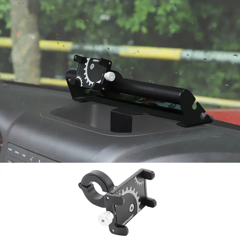 For 2011-2018 Jeep Wrangler JK Dash Mount Phone Bracket Chuck Stainless Steel