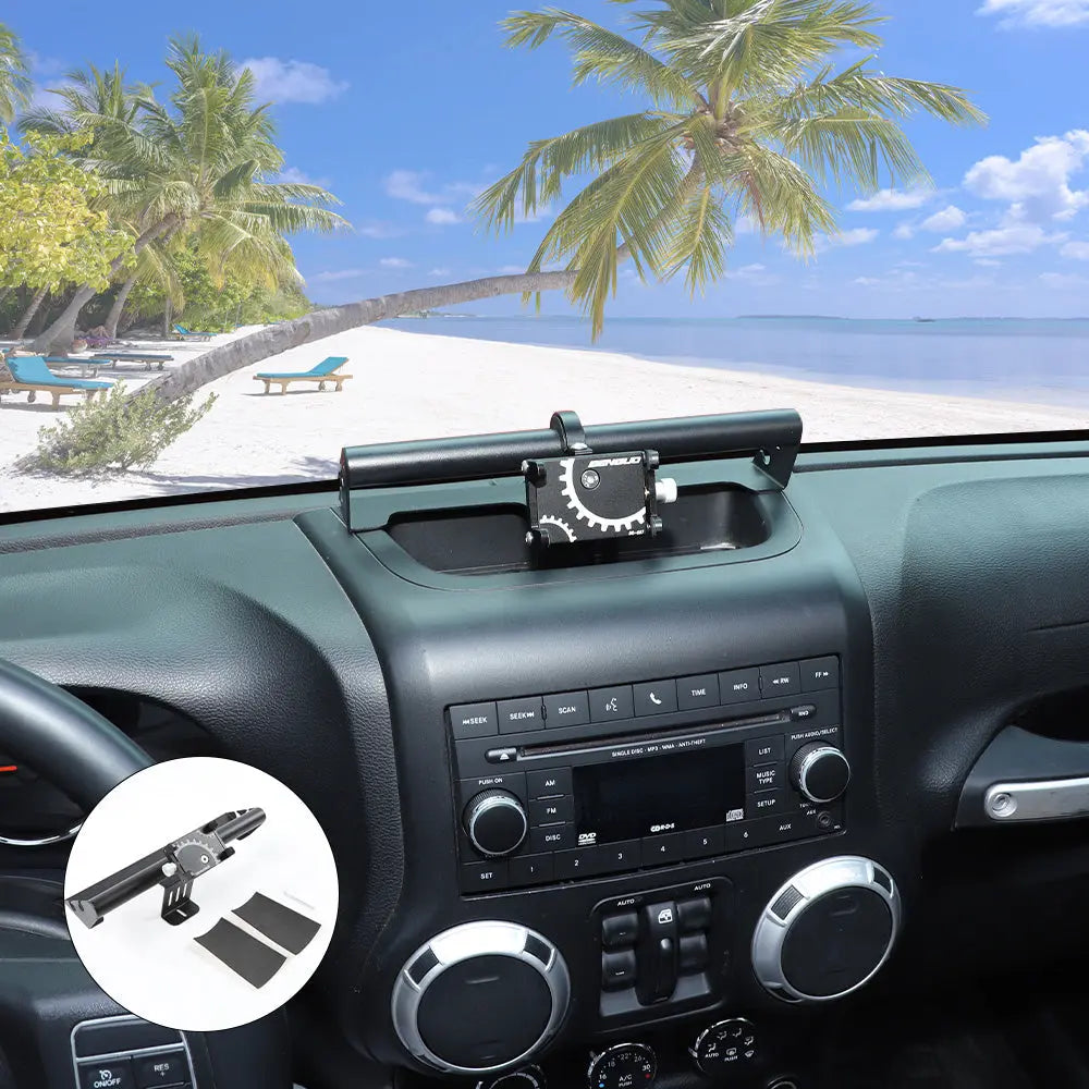 For 2011-2018 Jeep Wrangler JK Dash Mount Phone Bracket Chuck Stainless Steel