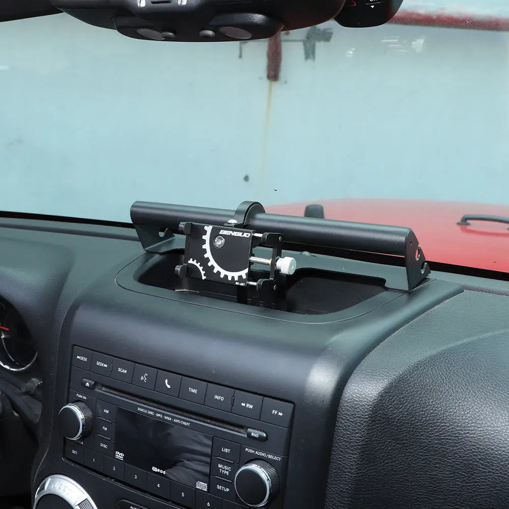 For 2011-2018 Jeep Wrangler JK Dash Mount Phone Bracket Chuck Stainless Steel