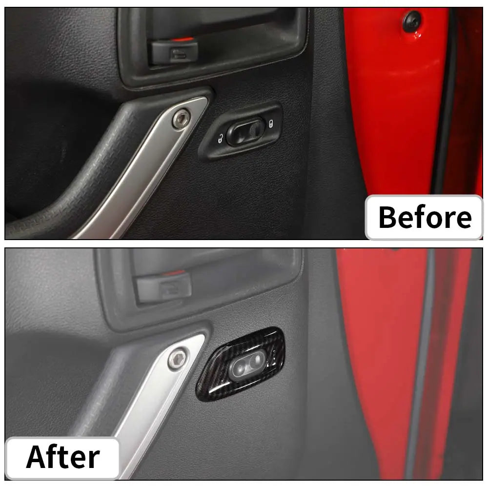 For 2011-2018 Jeep Wrangler JK Door Handle Lock Switch Button Cover Decoration Frame Trim