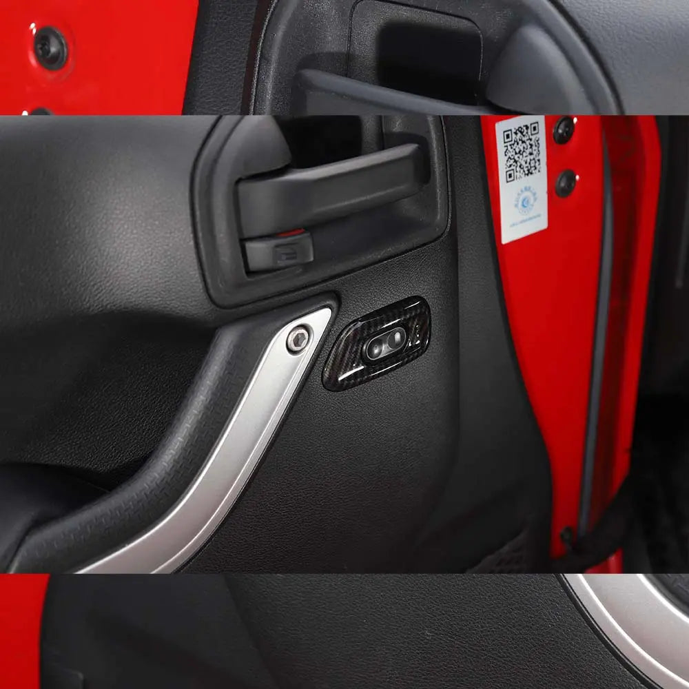 For 2011-2018 Jeep Wrangler JK Door Handle Lock Switch Button Cover Decoration Frame Trim
