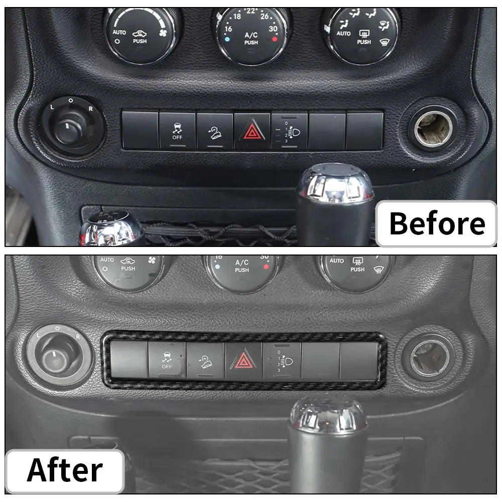 For 2011-2018 Jeep Wrangler JK Emergency Lamp Lights Switch Frame Trim