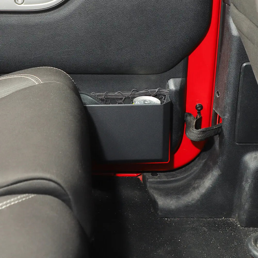 For 2011-2018 Jeep Wrangler JK Front/Rear Door Net Replacement Metal Door Storage Box  Map Pockets