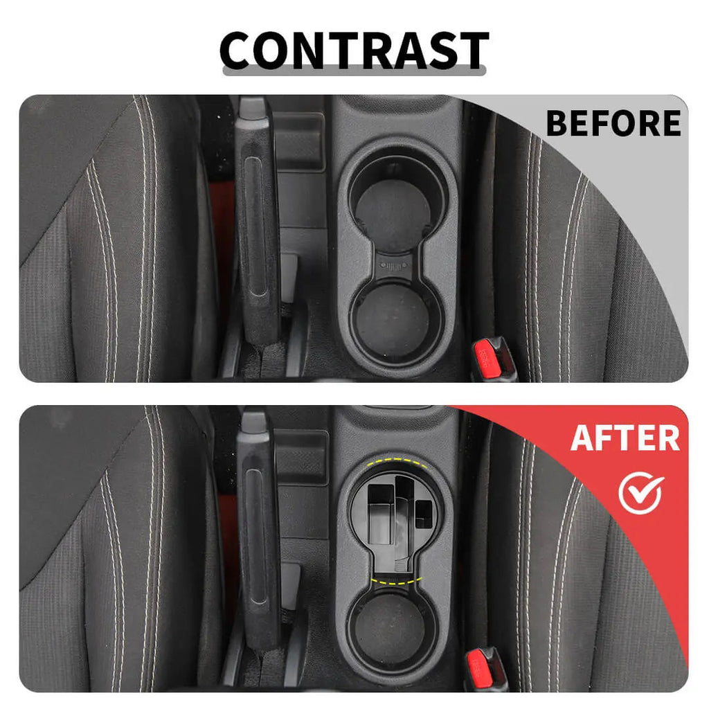 For 2011-2018 Jeep Wrangler JK Interior Center Console Armrest Storage Box Organizer Tray Insert
