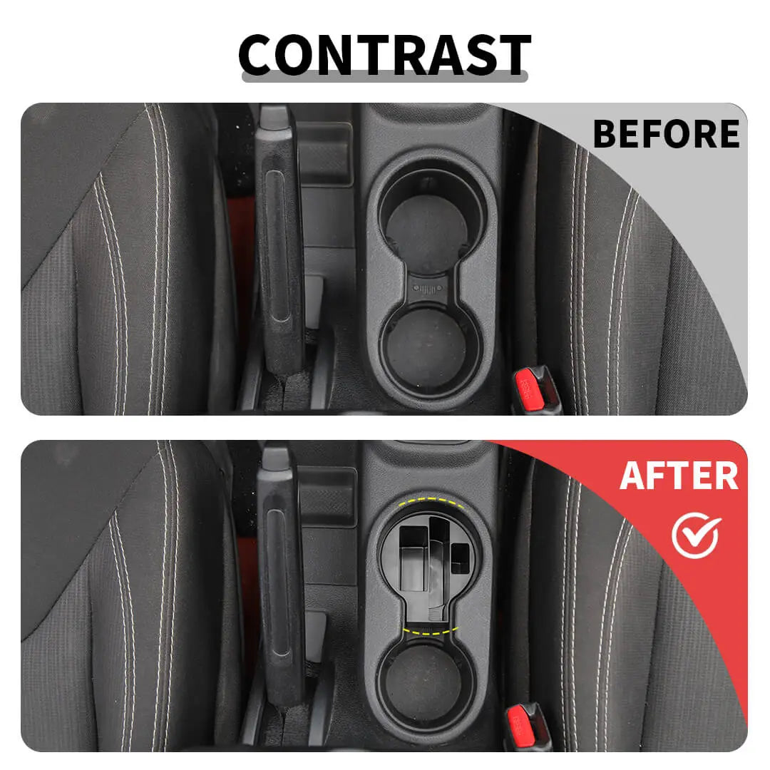 For 2011-2018 Jeep Wrangler JK Interior Center Console Armrest Storage Box Organizer Tray Insert