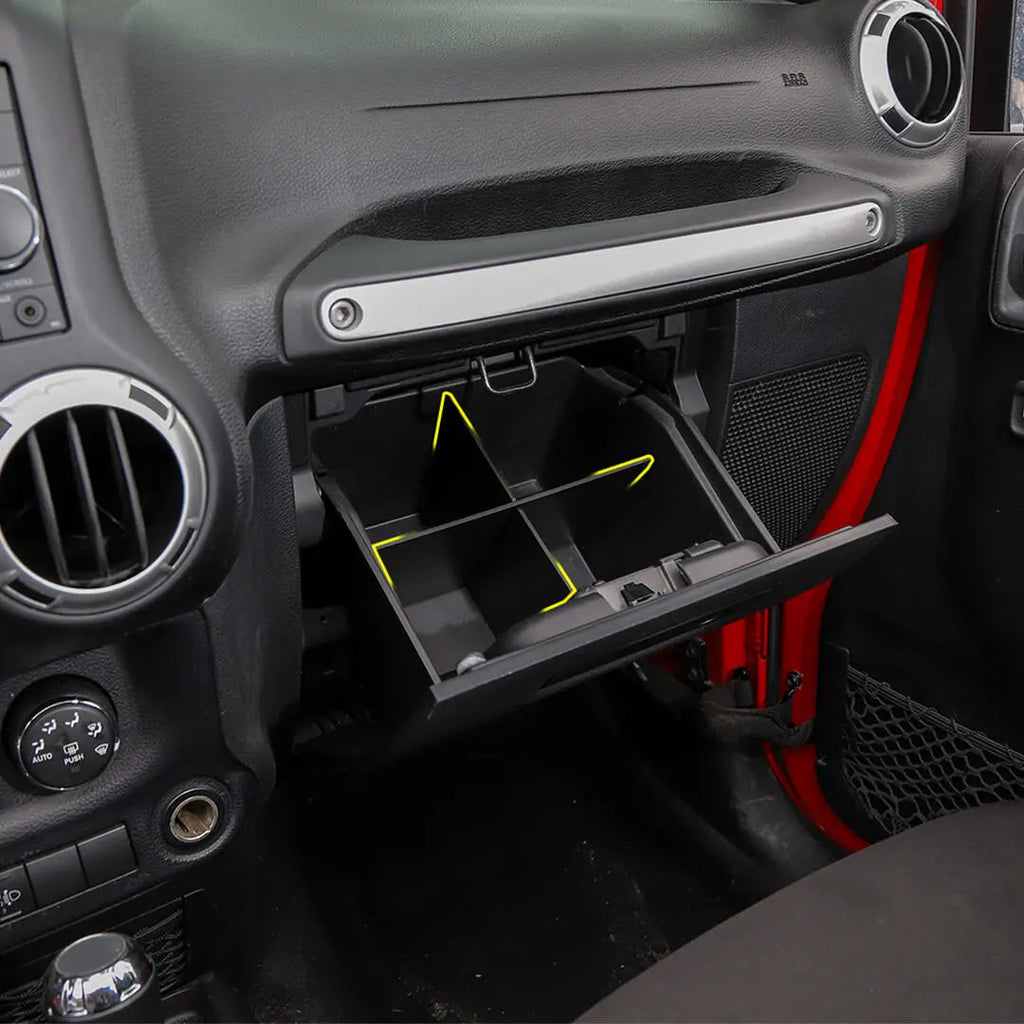 For 2011-2018 Jeep Wrangler JK Interior Center Console Armrest Storage Box Organizer Tray Insert
