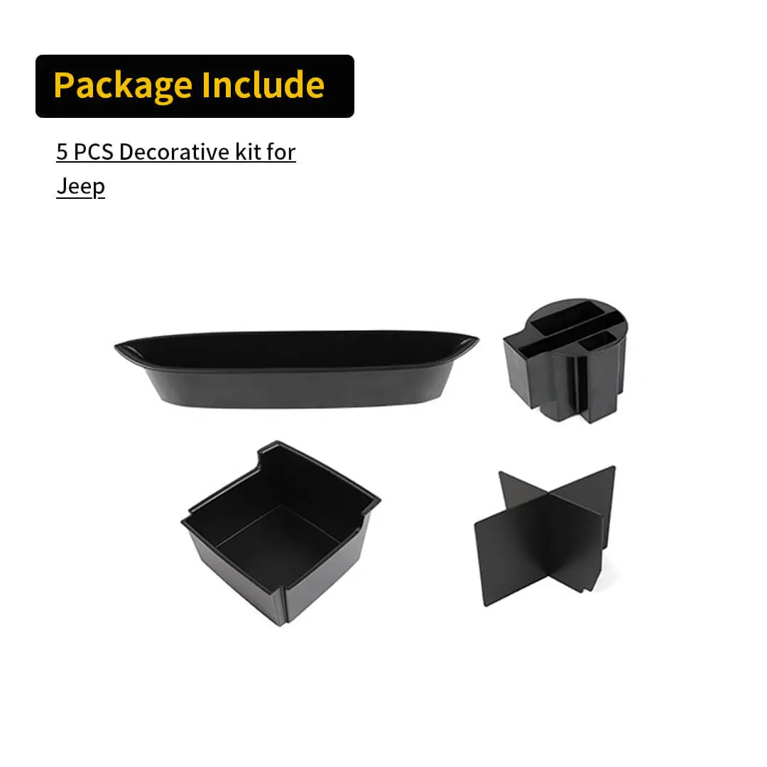 For 2011-2018 Jeep Wrangler JK Interior Center Console Armrest Storage Box Organizer Tray Insert