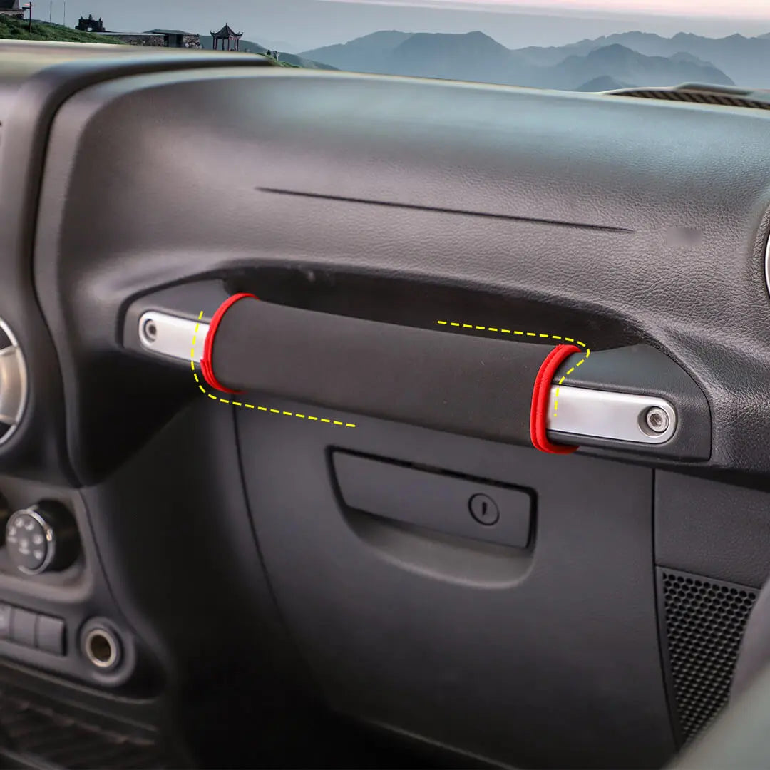 For 2011-2018 Jeep Wrangler JK Interior Co-pilot Grab Handles Protection Cover