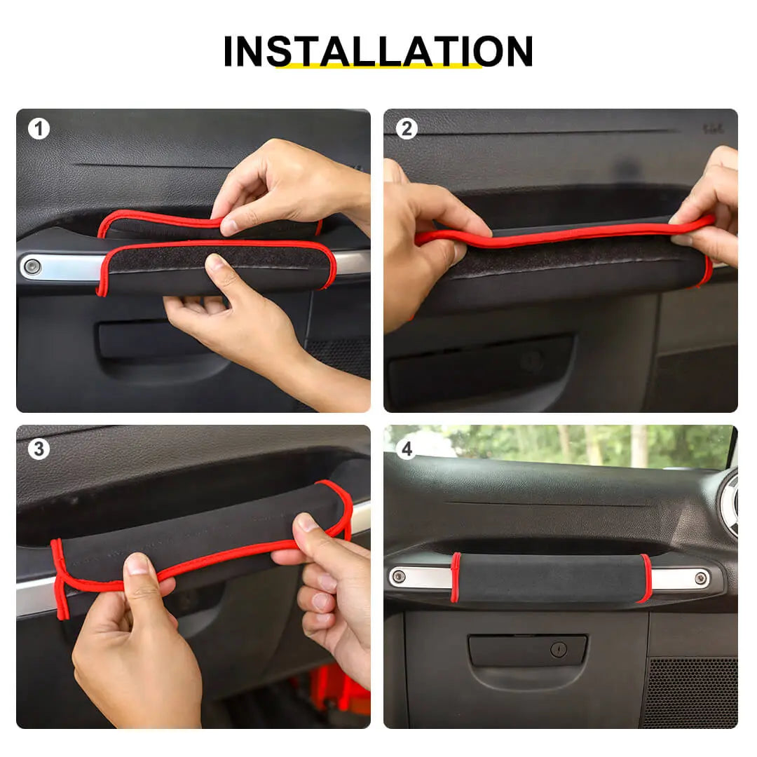 For 2011-2018 Jeep Wrangler JK Interior Co-pilot Grab Handles Protection Cover
