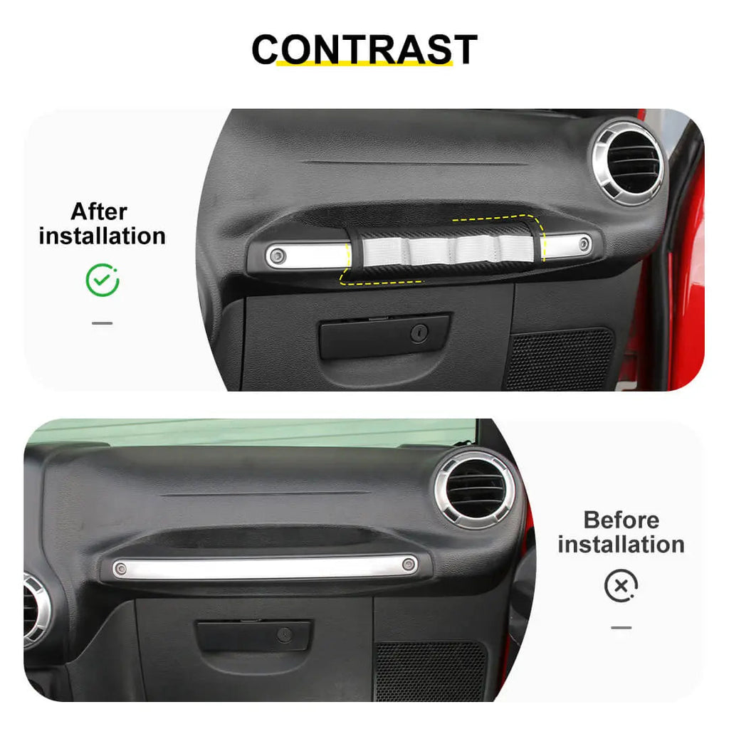 For 2011-2018 Jeep Wrangler JK Interior Co-pilot Grab Handles Protection Cover