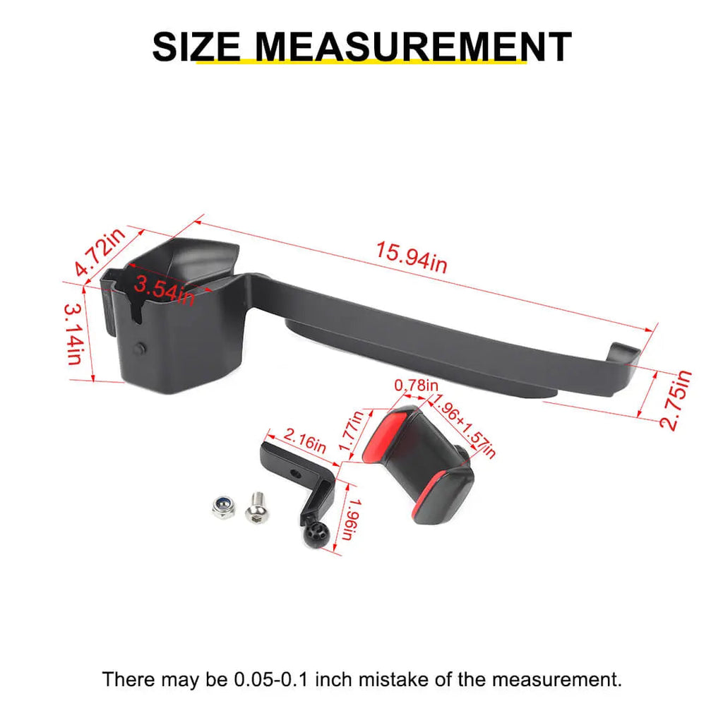 For 2011-2018 Jeep Wrangler JK Interior Co-pilot Handle Storage Box Mount Phone Holder