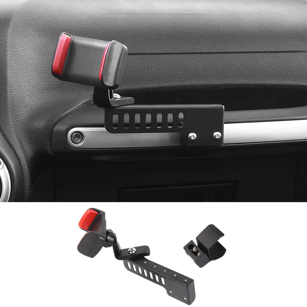 For 2011-2018 Jeep Wrangler JK Interior Copilot Armrest Handle Phone Holder Mount Stand
