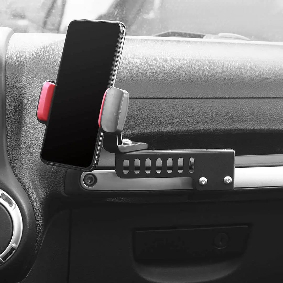 For 2011-2018 Jeep Wrangler JK Interior Copilot Armrest Handle Phone Holder Mount Stand