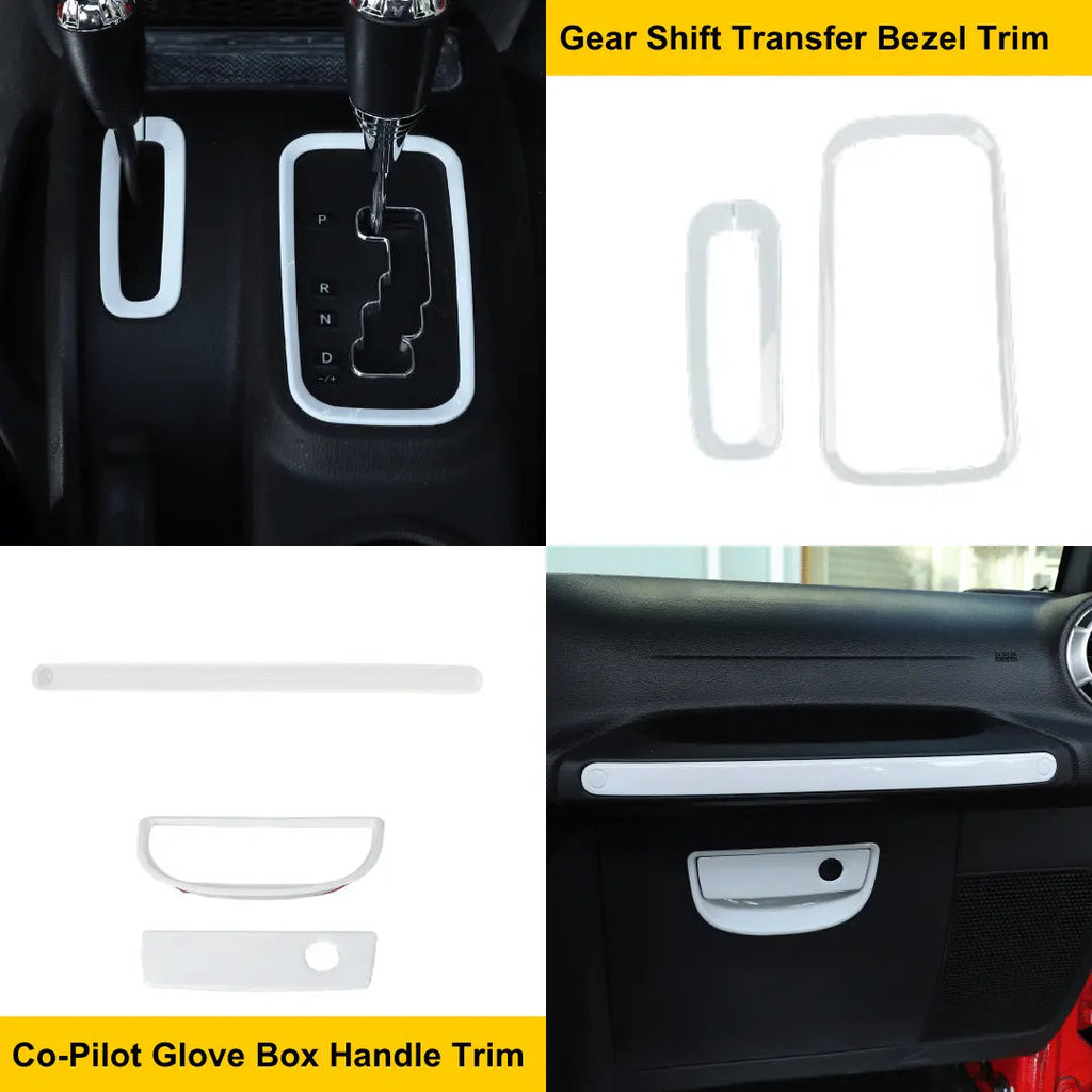 For 2011-2018 Jeep Wrangler JK JKU 10pcs Interior Decoration Trim Cover Kit