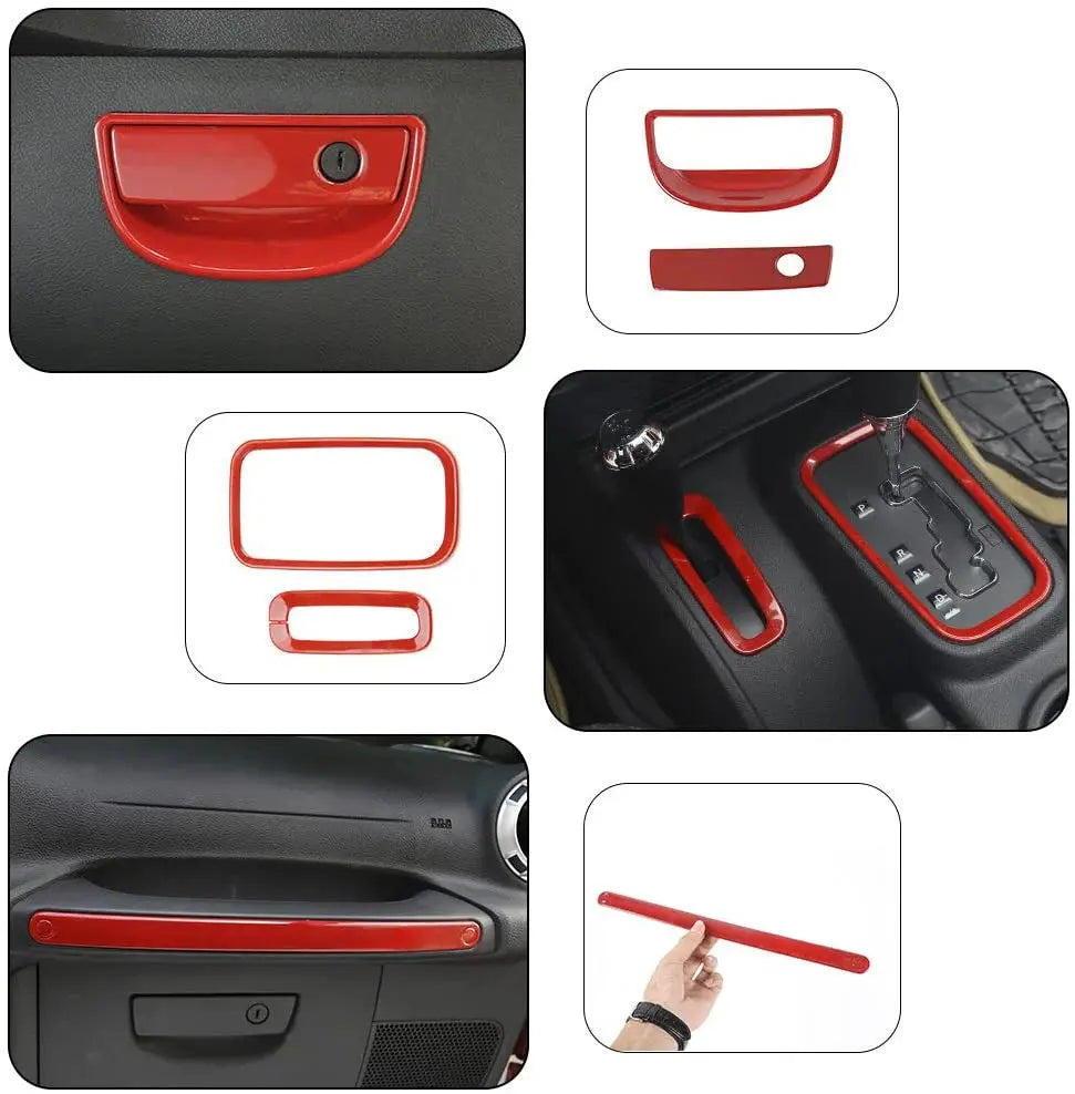 For 2011-2018 Jeep Wrangler JK JKU 21PCS Full Set Interior Trim Kit