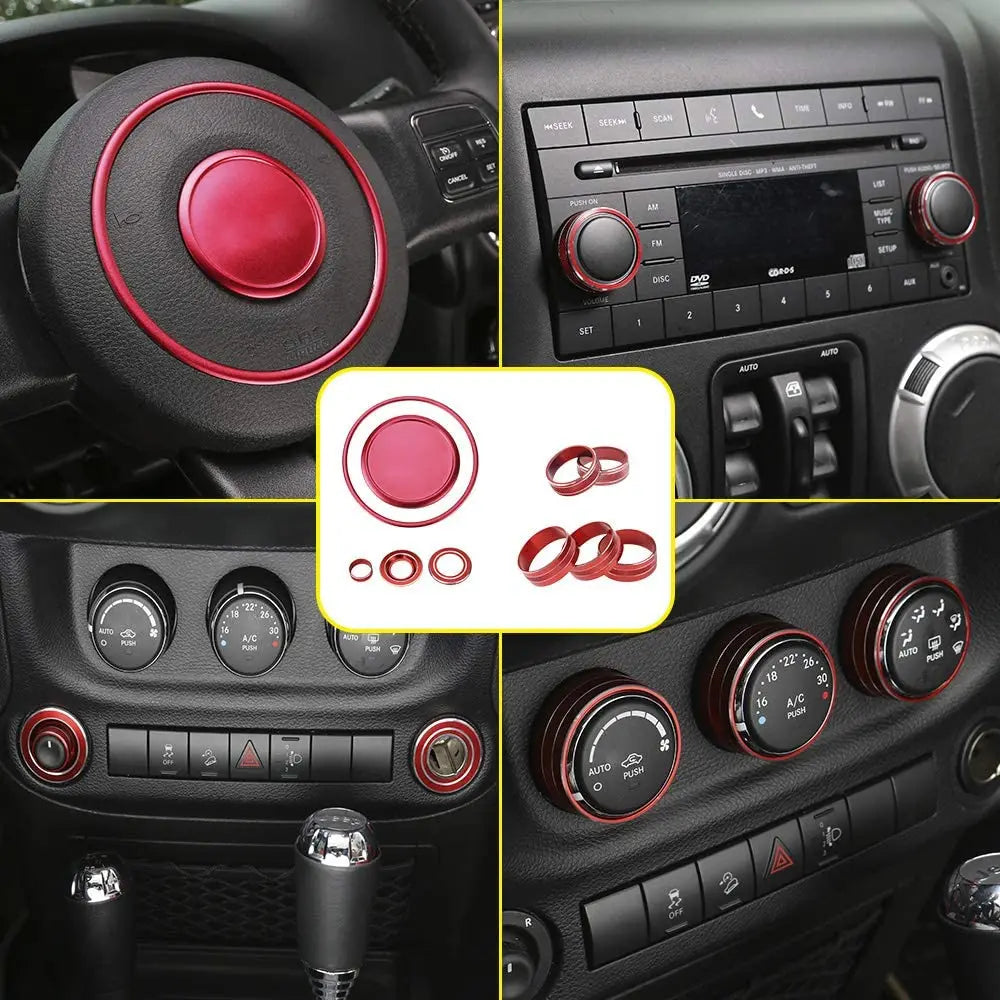 For 2011-2018 Jeep Wrangler JK JKU 21PCS Full Set Interior Trim Kit