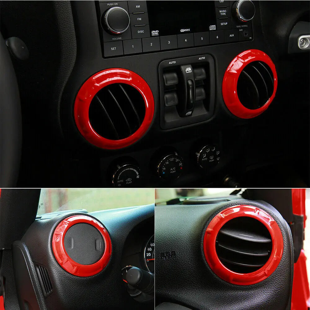 For 2011-2018 Jeep Wrangler JK JKU 4-Door 12 PCS Interior Trim Cover Kit