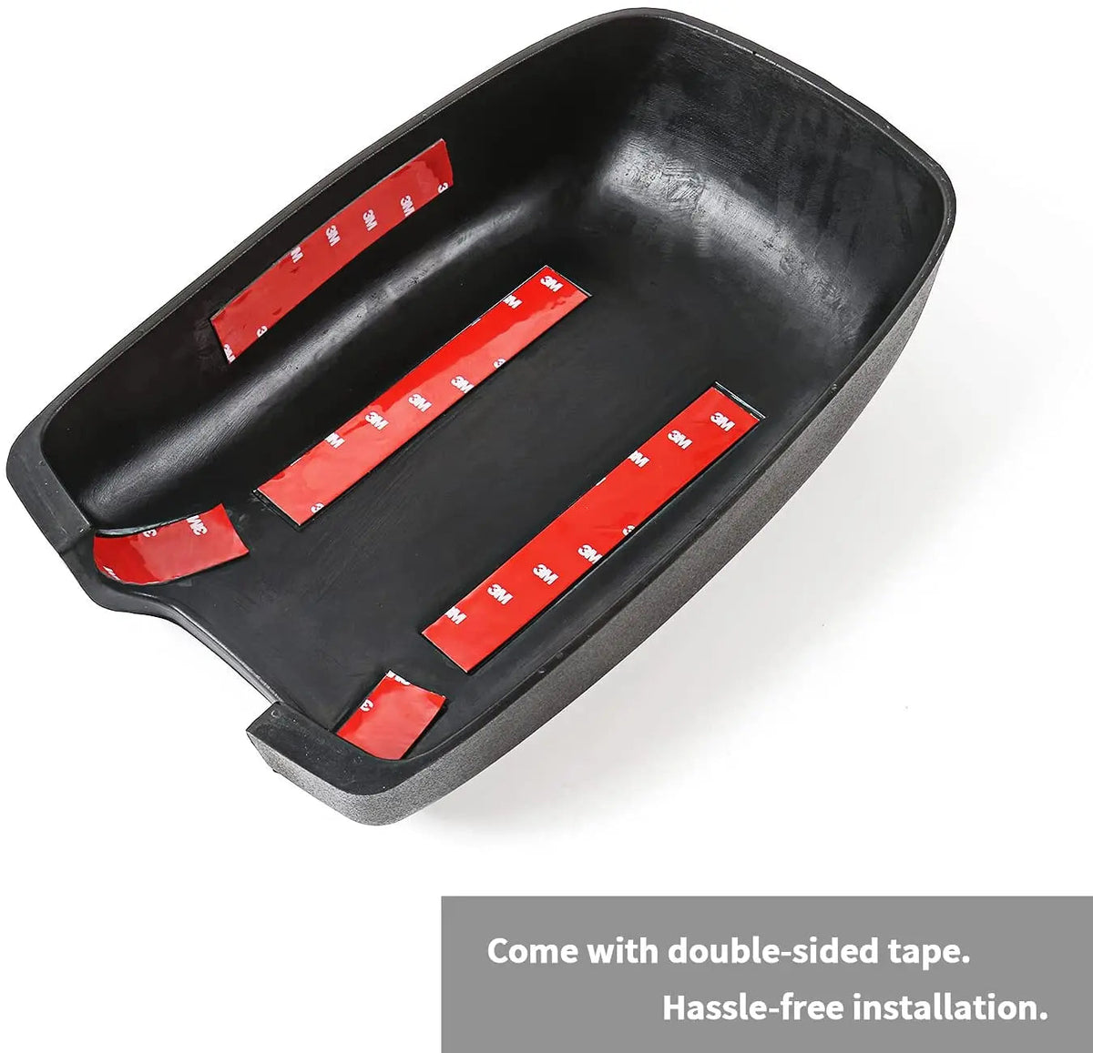 For 2011-2018 Jeep Wrangler JK JKU Black Center Console Armrest box Pet Pad Crack Pattern Surface Waterproof Rubber Pad Cover