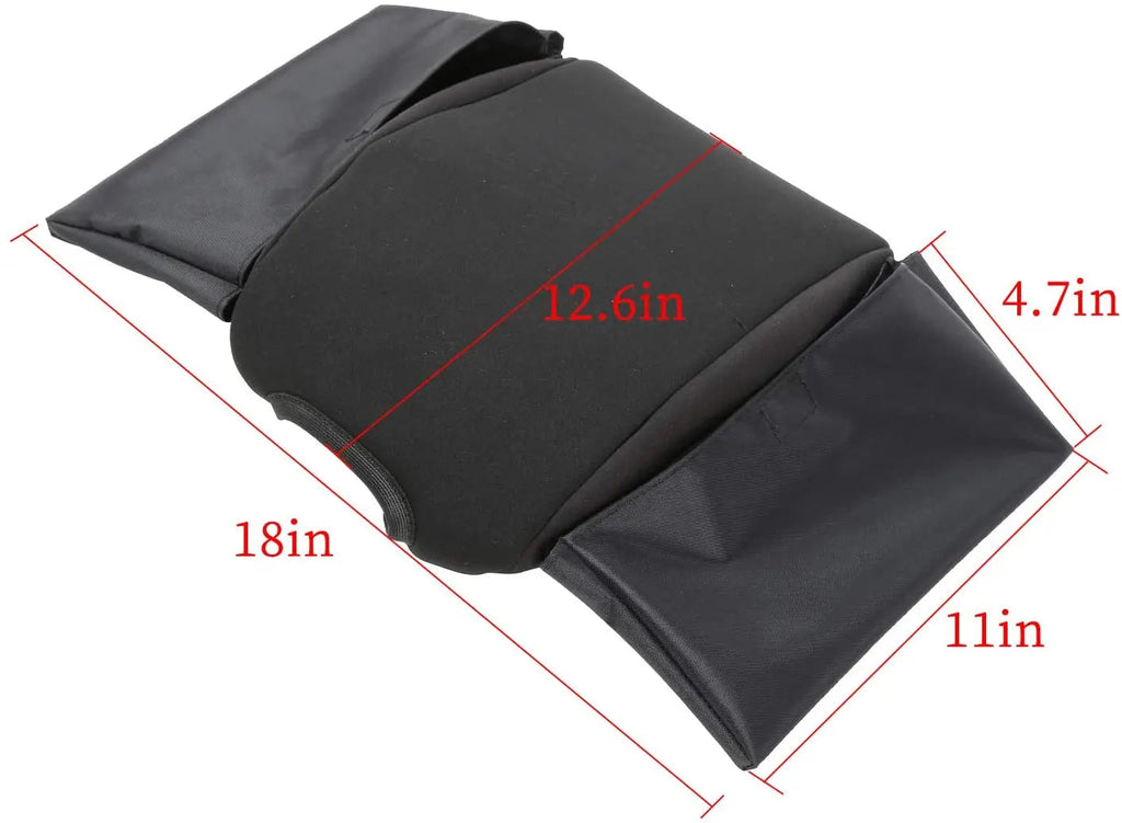 For 2011-2018 Jeep Wrangler JK JKU Center Console Armrest Pad Cover with Storage Bag