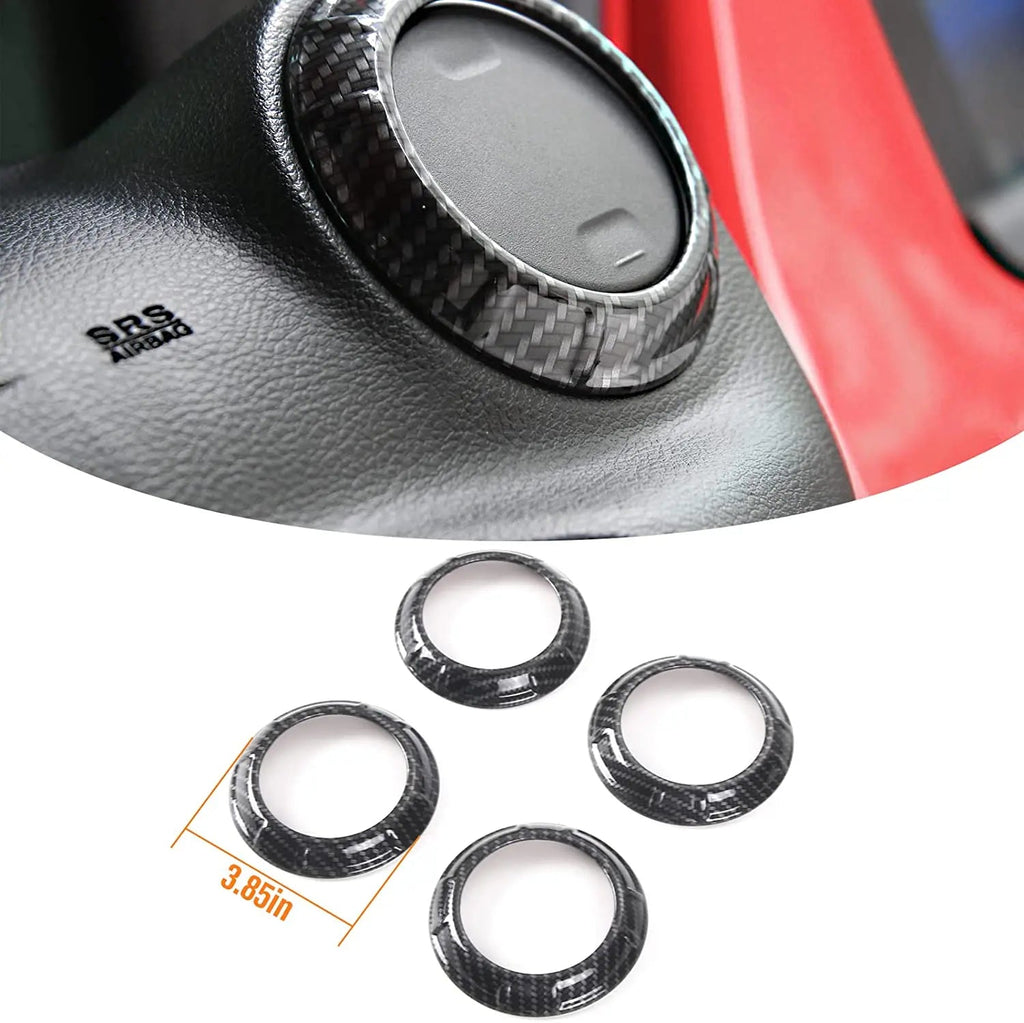 For 2011-2018 Jeep Wrangler JK JKU Center Console Dash Air Conditioner Vent Cover Trim 4PCS