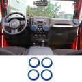 For 2011-2018 Jeep Wrangler JK JKU Center Console Dash Air Conditioner Vent Cover Trim 4PCS