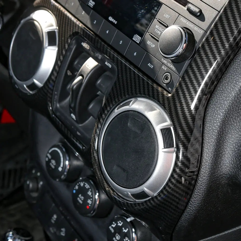 For 2011-2018 Jeep Wrangler JK JKU Center Console Dashboard Control Panel Cover Trim