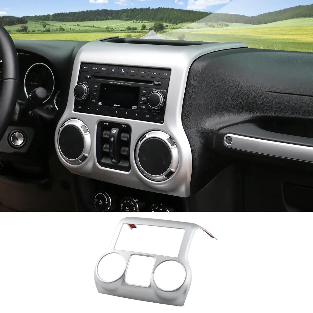 For 2011-2018 Jeep Wrangler JK JKU Center Console Dashboard Control Panel Cover Trim