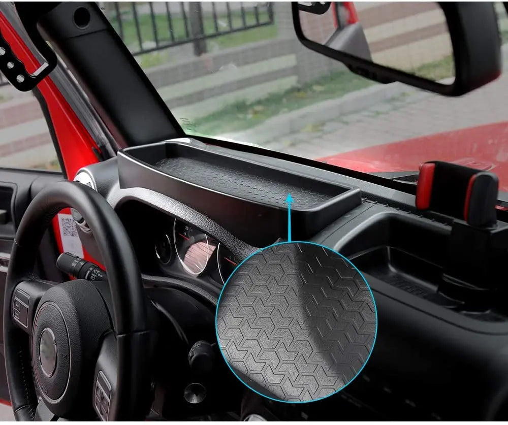 For 2011-2018 Jeep Wrangler JK JKU Dash Insert Organizer Storage Tray