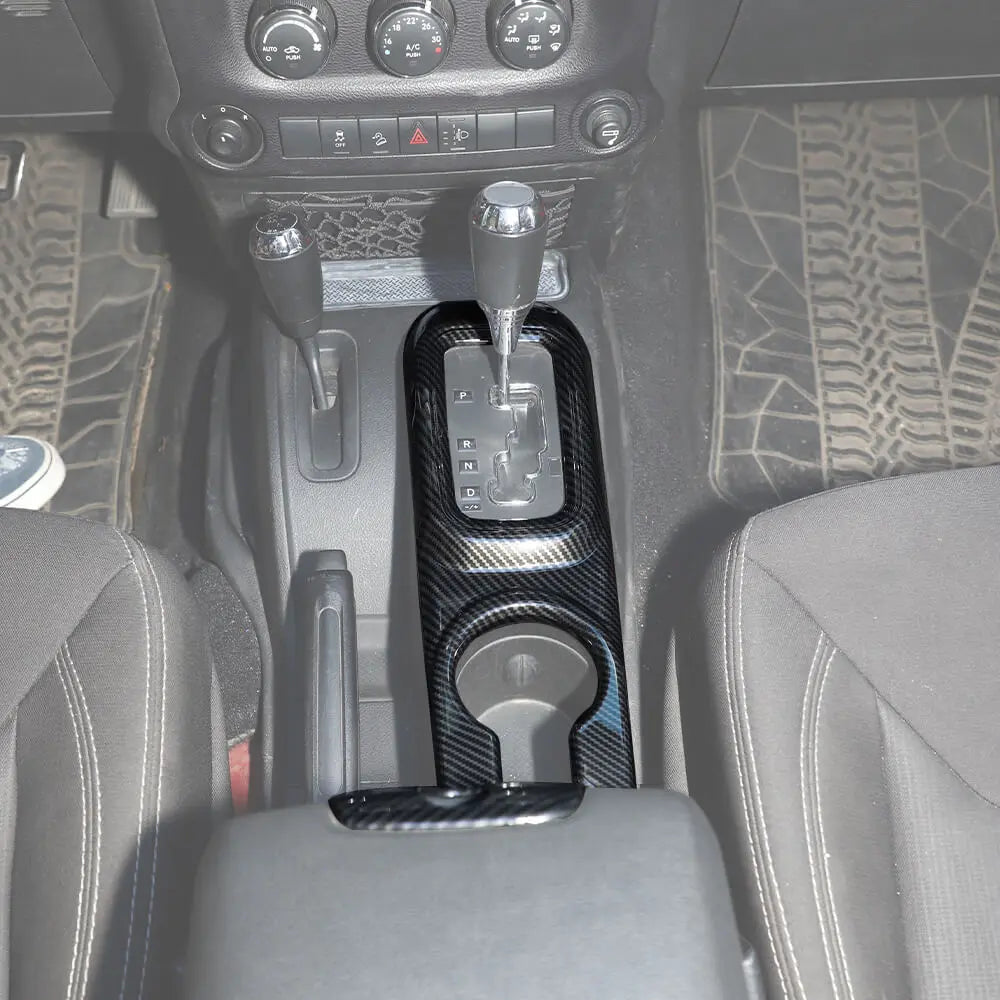 For 2011-2018 Jeep Wrangler JK JKU Cup Holder Panel & Armrest Storage Central Key Cover Trim