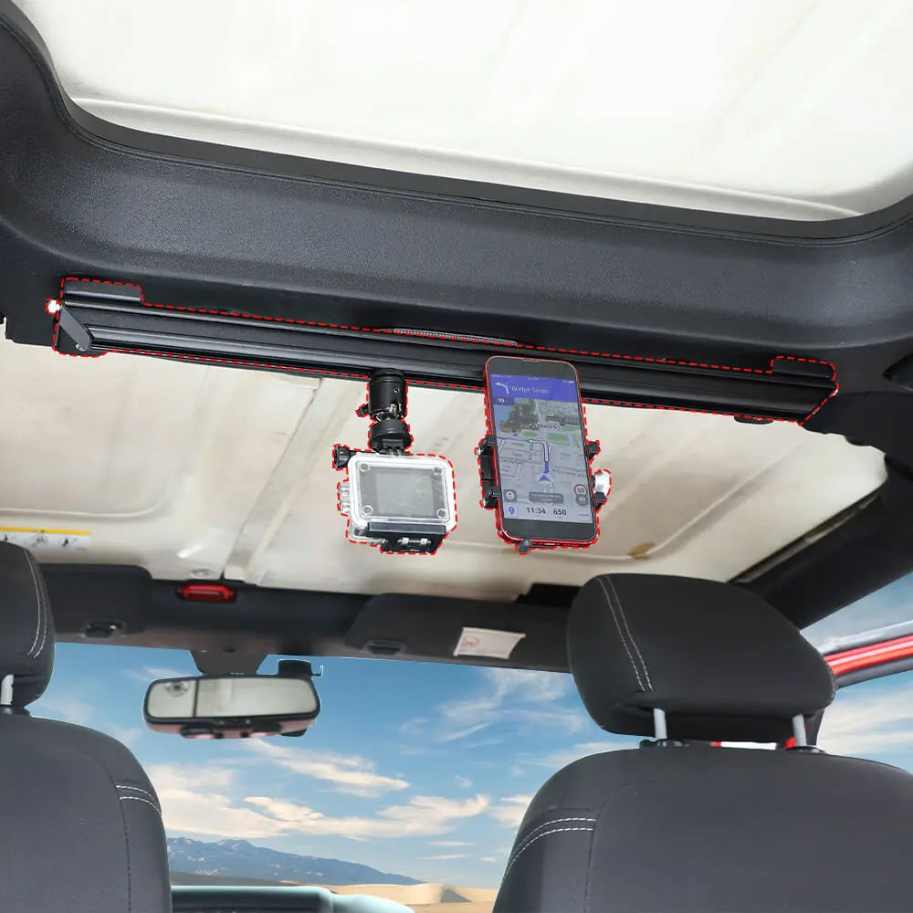 For 2011-2018 Jeep Wrangler JK JKU Dash Camera & Phone Holder Mount Stand