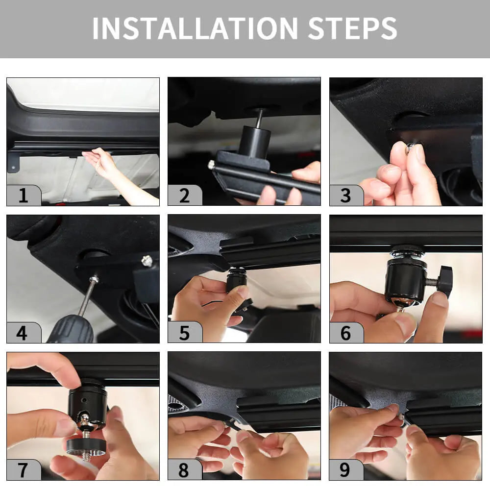 For 2011-2018 Jeep Wrangler JK JKU Dash Camera & Phone Holder Mount Stand
